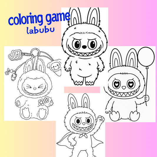 Labubu coloring pages free downloade