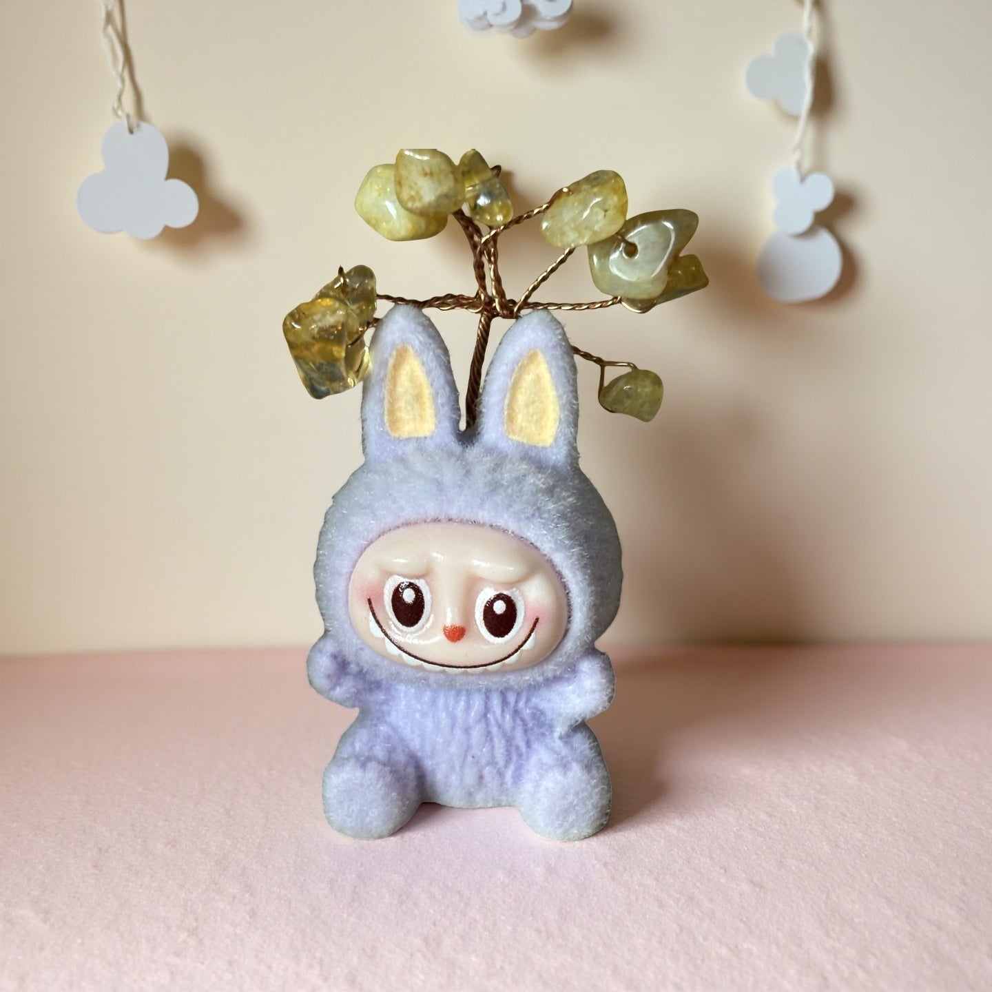 Mini Labubu-Inspired Crystal Tree Sitting Doll