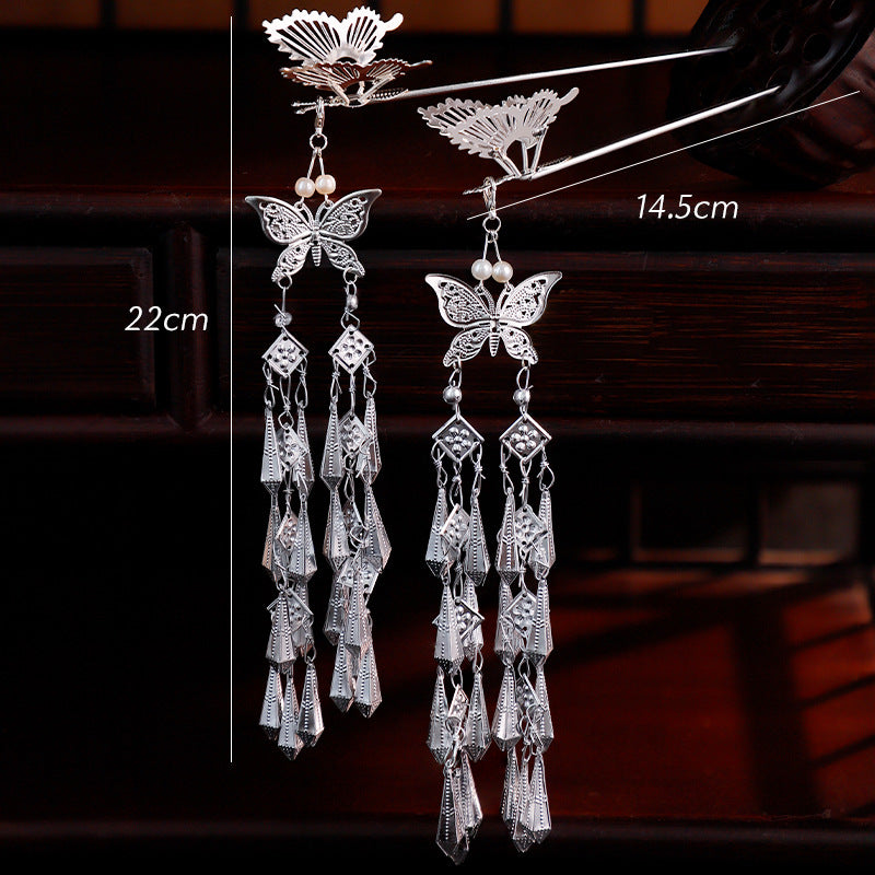 Miao Women's Silver Crown and Hairpin