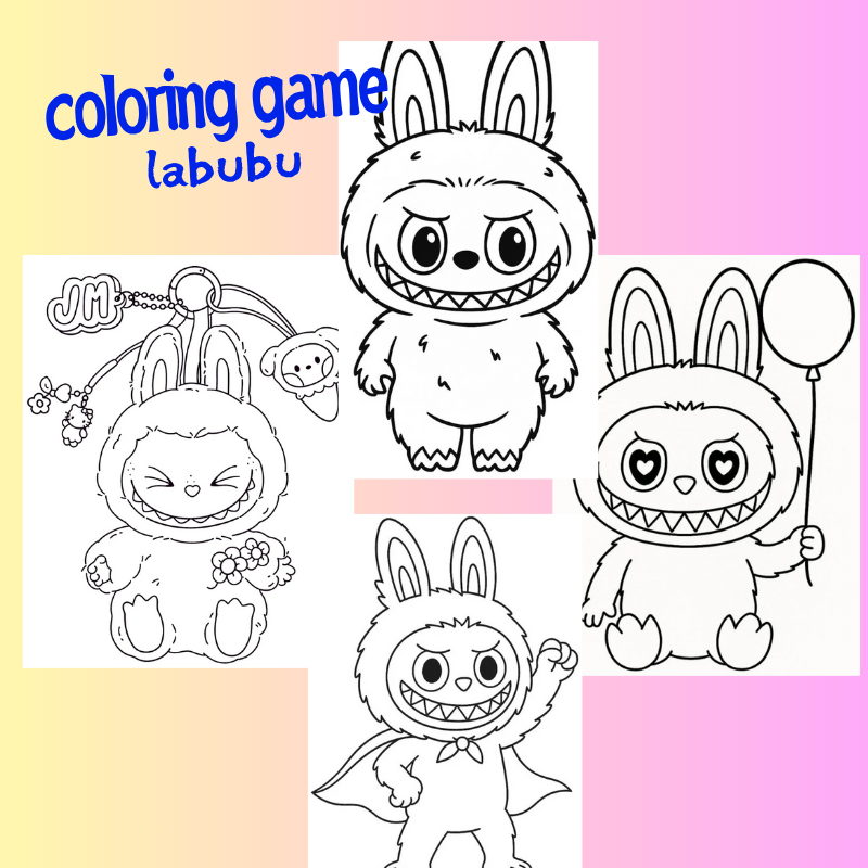 Labubu coloring pages free downloade