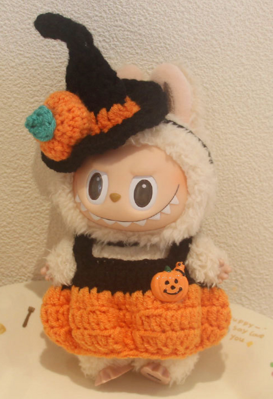 Halloween Pumpkin Labubu Outfit (No figure included)