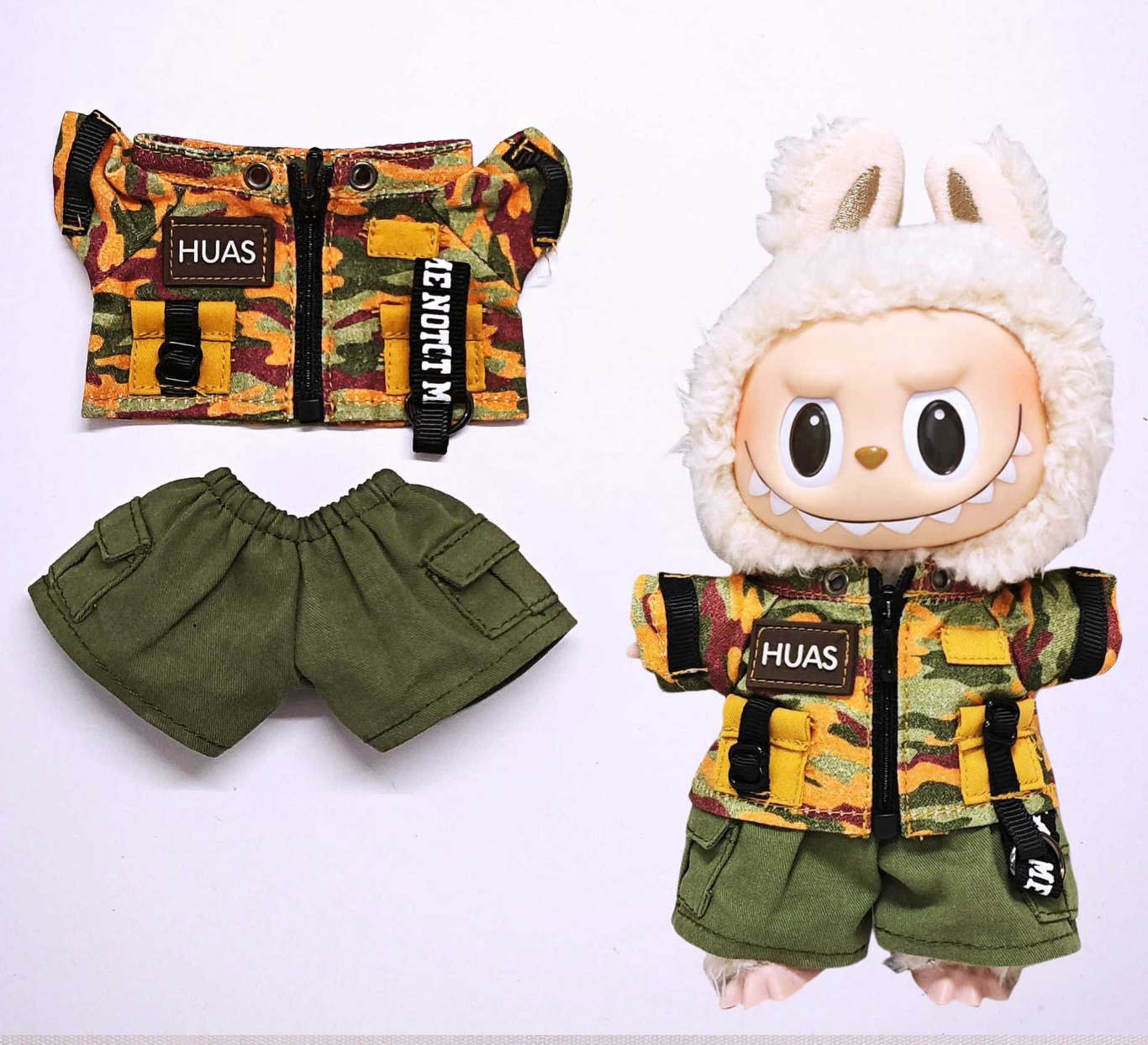 camouflage suits | Labubu outfit (no figure included)