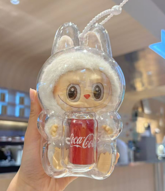 Protective Display Case for Labubu The Monsters COCA-COLA Series-Vinyl Happy Factor