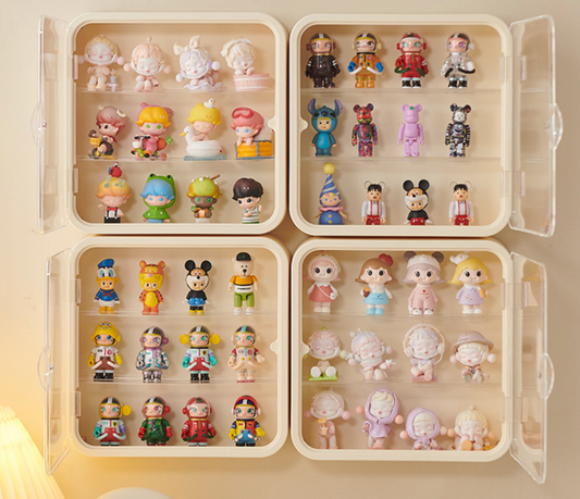 Wall-Mounted Display Shelf – Wall-Mount & Tabletop Use for Pop Mart Figures, Dolls, and Collectibles