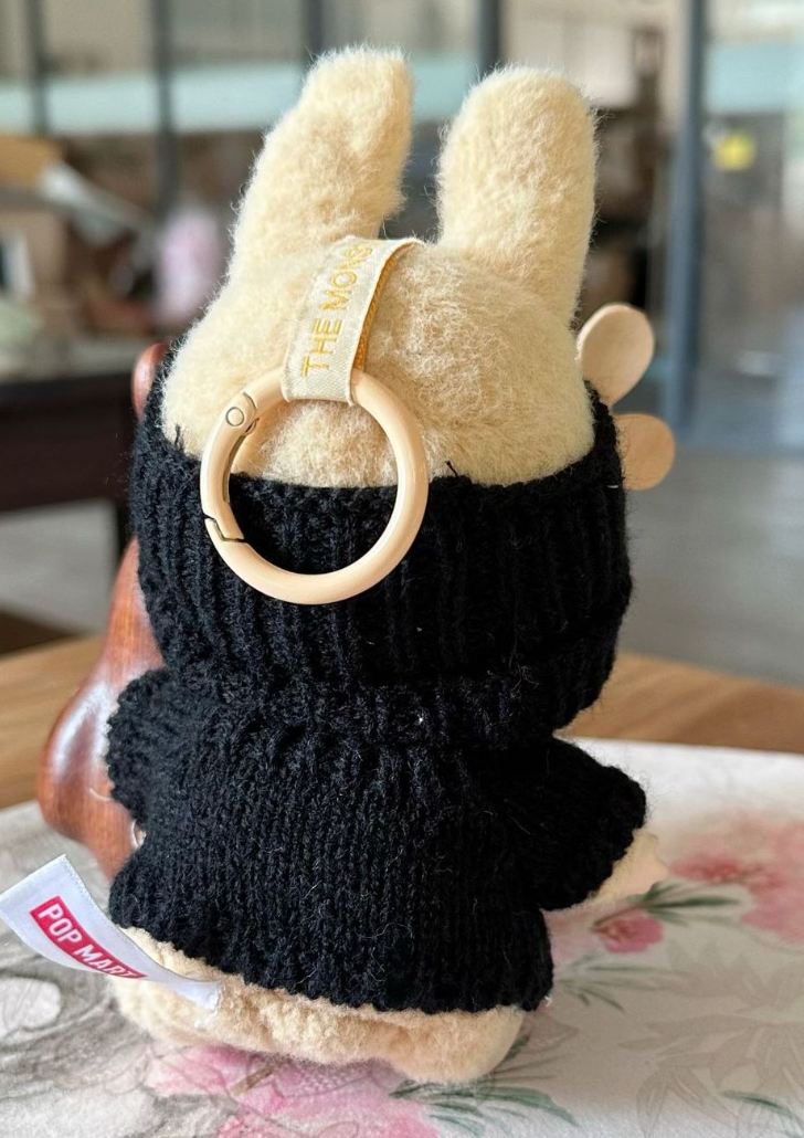 Handmade sweater black and white | labubu outfit (no figure included)