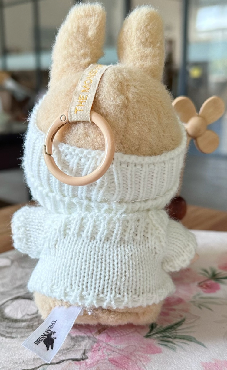 Handmade sweater black and white | labubu outfit (no figure included)