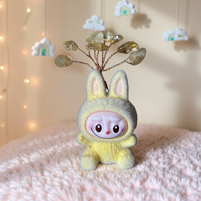 Mini Labubu-Inspired Crystal Tree Sitting Doll