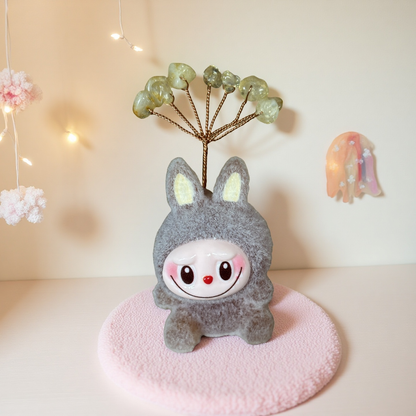 Mini Labubu-Inspired Crystal Tree Sitting Doll