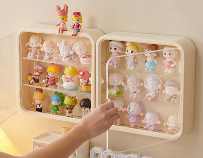 Wall-Mounted Display Shelf – Wall-Mount & Tabletop Use for Pop Mart Figures, Dolls, and Collectibles