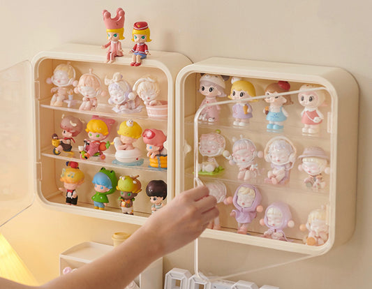 Wall-Mounted Display Shelf – Wall-Mount & Tabletop Use for Pop Mart Figures, Dolls, and Collectibles