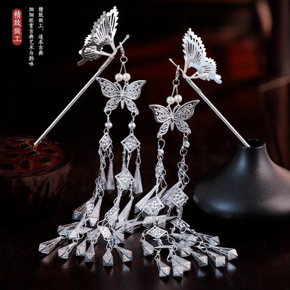Miao Women's Silver Crown and Hairpin