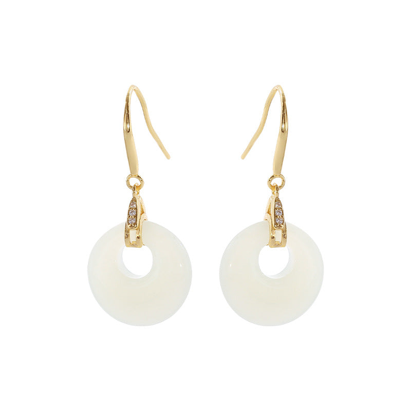 Hetian jade earrings