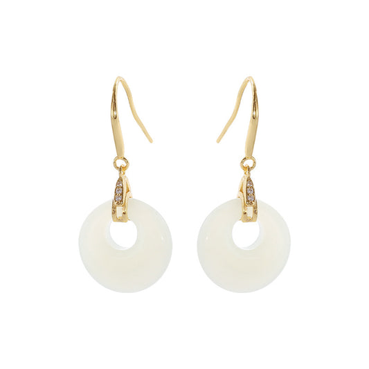 Hetian jade earrings