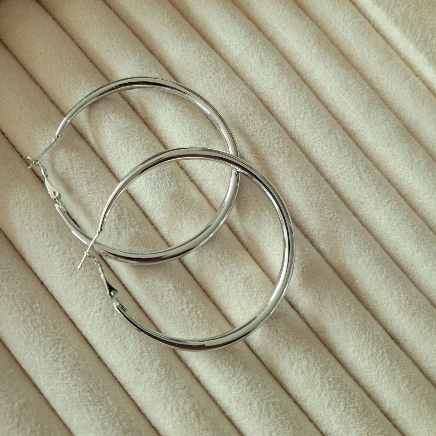 Silver & Gold Hoop Earings s925 pin