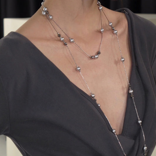 Gray Pearl Necklace