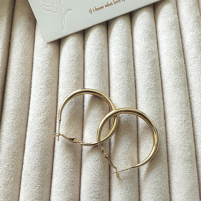 Silver & Gold Hoop Earings s925 pin