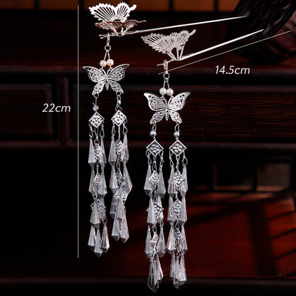 Miao Women's Silver Crown and Hairpin