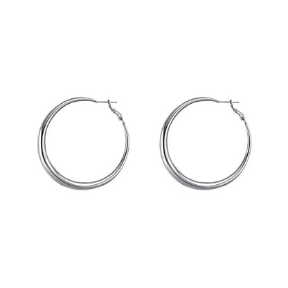 Silver & Gold Hoop Earings s925 pin