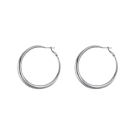 Silver & Gold Hoop Earings s925 pin