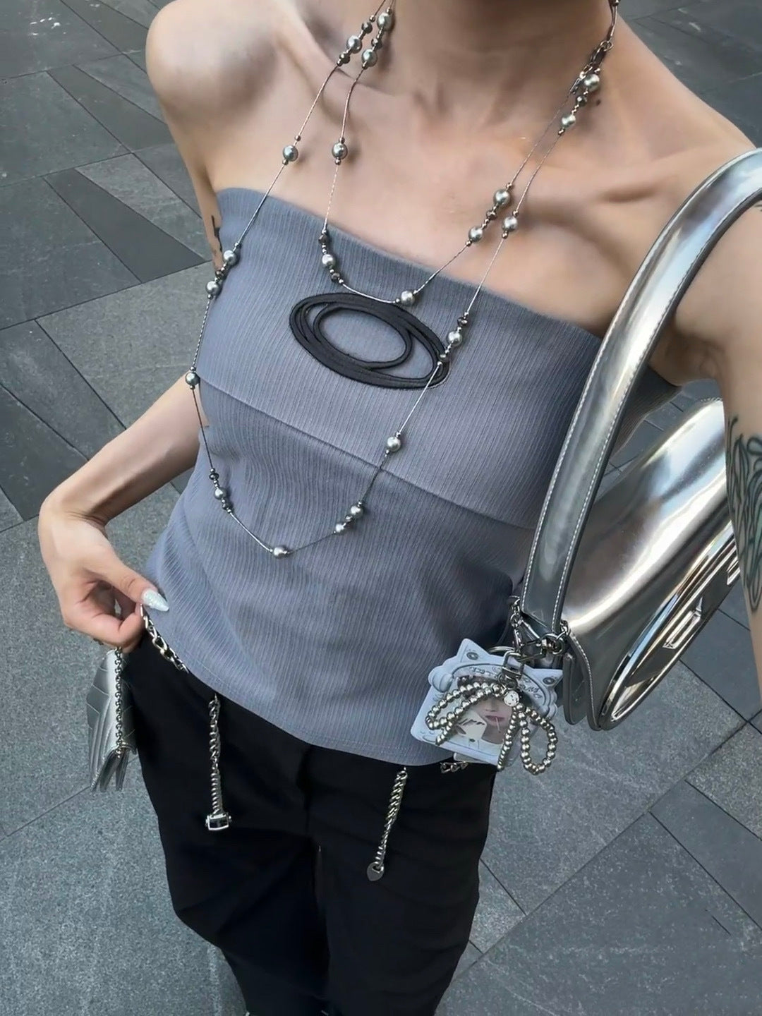 Gray Pearl Necklace