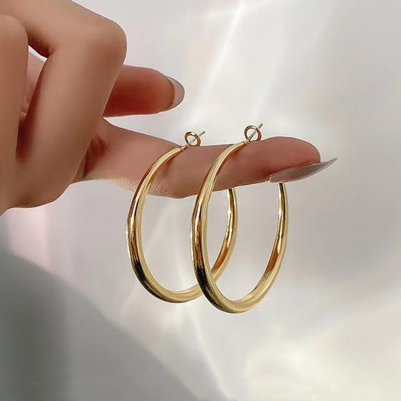 Silver & Gold Hoop Earings s925 pin