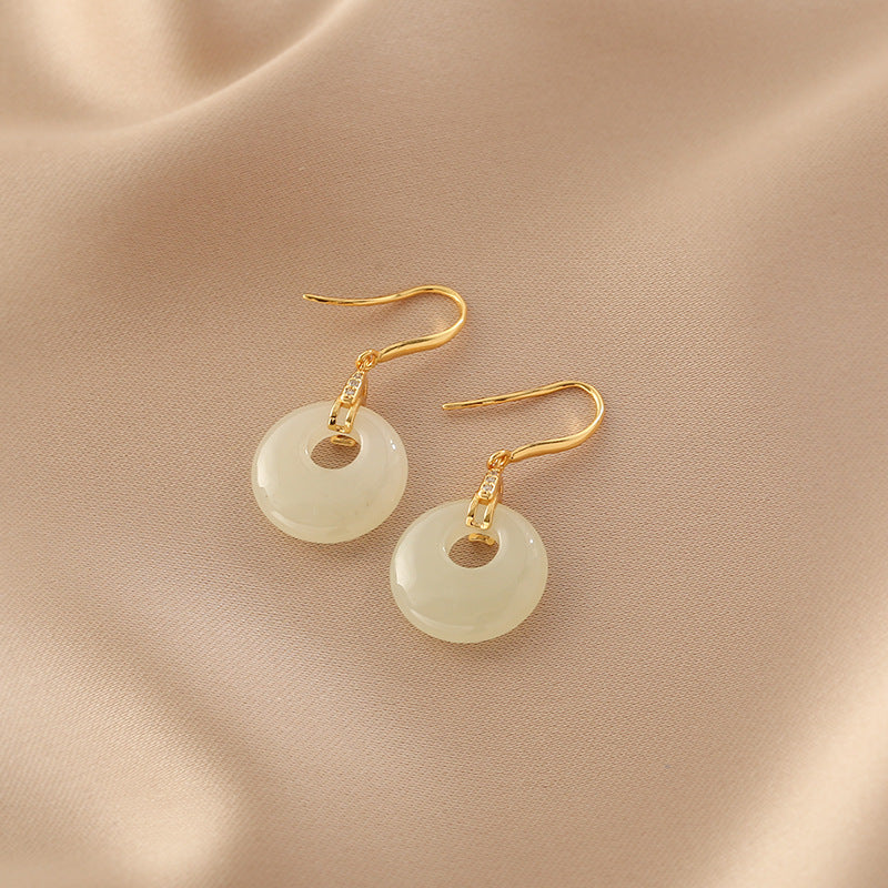 Hetian jade earrings