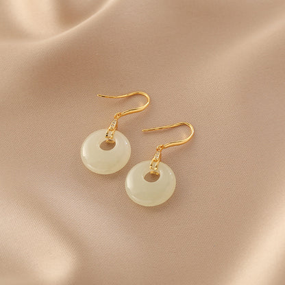 Hetian jade earrings