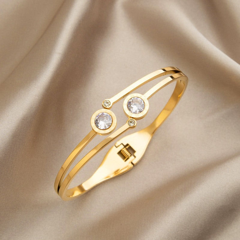 Gold Titanium Steel Bracelet