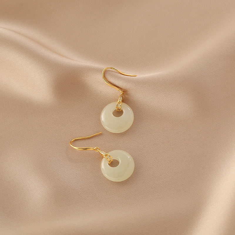Hetian jade earrings