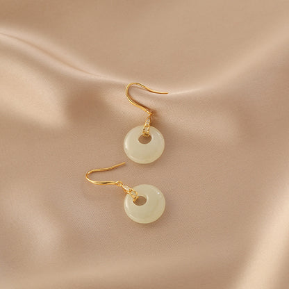 Hetian jade earrings
