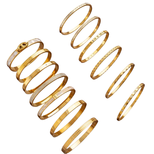 Gold Titanium Steel Bracelet