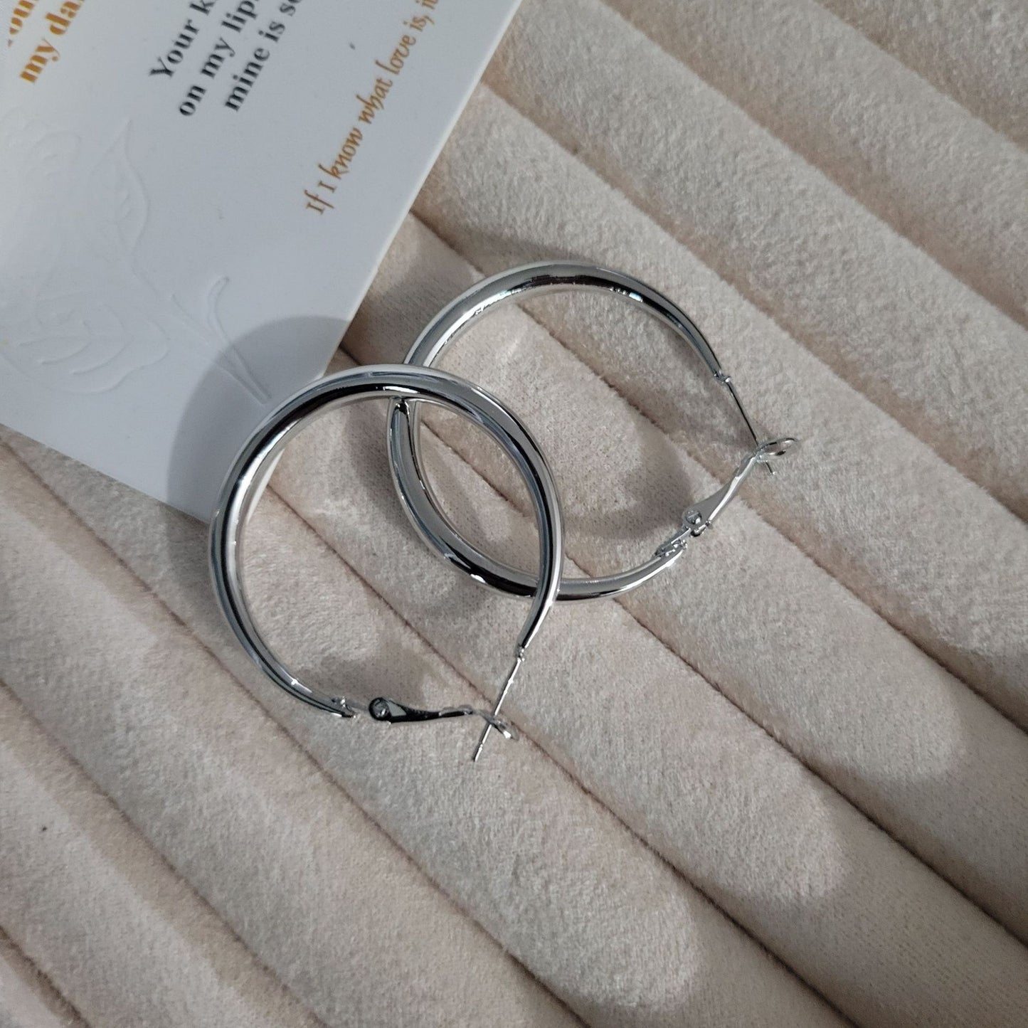Silver & Gold Hoop Earings s925 pin
