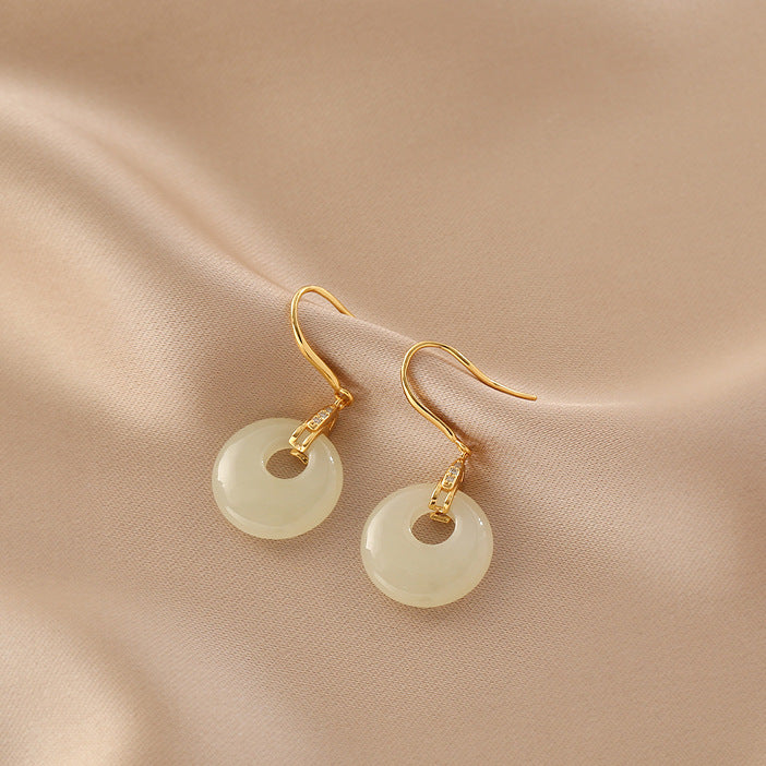 Hetian jade earrings