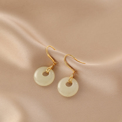 Hetian jade earrings